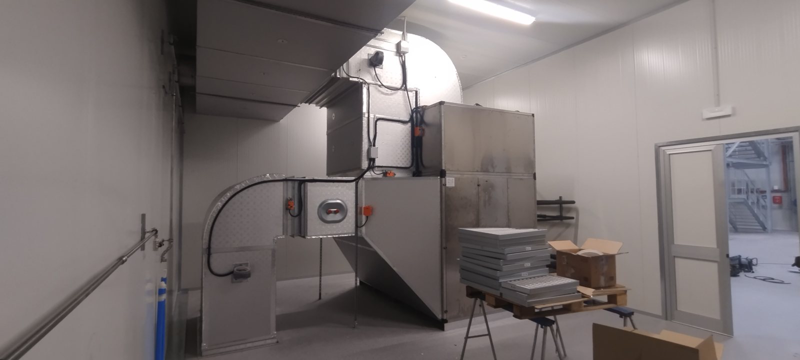 Unità di trattamento aria in acciaio inox in sala macchine