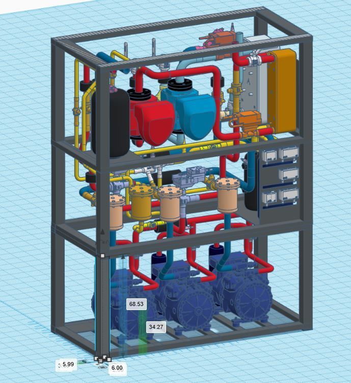 Modulo compressori dell’unità clima